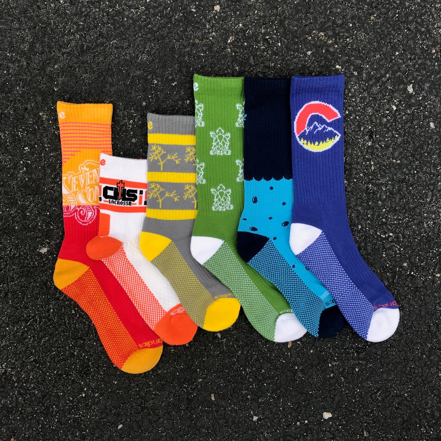 Neon athletic socks deals
